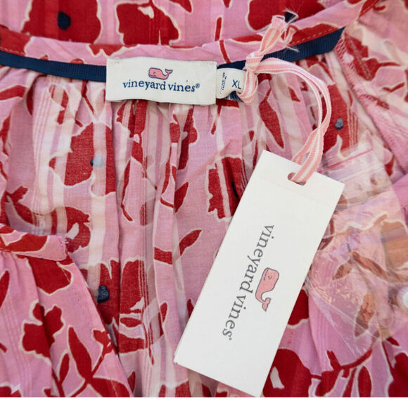 Vineyard Vines NWT Rock Rose Floral Ladies Blouse XL - Picture 6 of 7